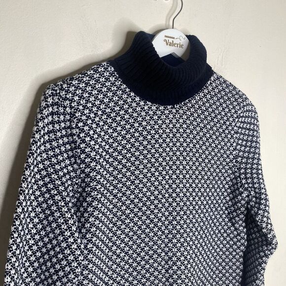 Karen Scott Black & White Cotton Turtleneck Sweater Petite Small - Picture 3 of 11